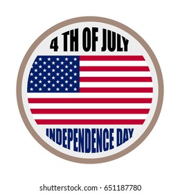 Greeting card for independence Day United States 4th of July. vector illustration