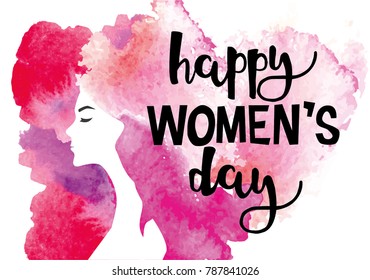 Greeting card for International Women's Day. 8 March