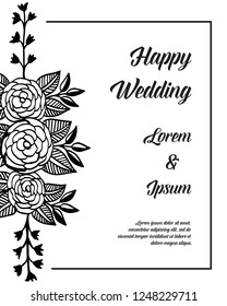 greeting card or invitation design background for wedding