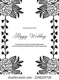 greeting card or invitation design background for wedding