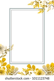 greeting card invitation with floral pattern
