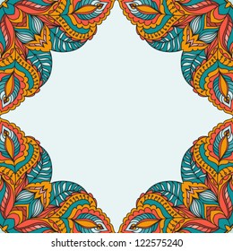 Greeting card or invitation card. Nature vintage background. Vector illustration