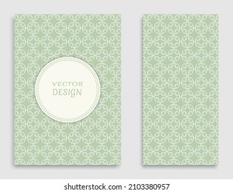 Greeting card or Invitation template set. Line pattern collection, brochure, flyer in arabian style. Geometric backgrounds with repeating texture. Ethnic arabic, indian vector cover