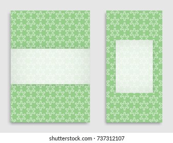 Greeting card or Invitation template set . Line pattern collection, brochure, flyer in arabian style. Geometric backgrounds with repeating texture. Ethnic arabic, indian vector cover