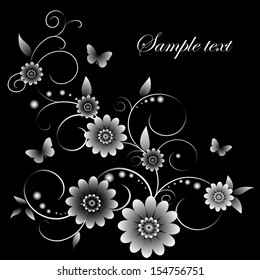 Greeting card or invitation with vintage background. Vector greeting card. Wedding card .