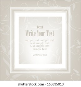 Greeting card or invitation with vintage background. Vector greeting card. Wedding card .