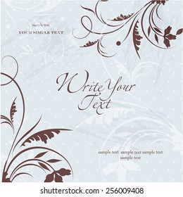 Greeting card or invitation with vintage background. Vector greeting card. Wedding card .