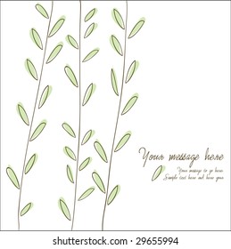 Greeting Card Or Invitation - Wedding Or Party With Vine Illustration And Place For Your Text