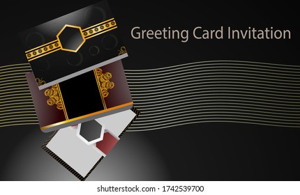 Greeting card invitation,vector based Eps10 file type