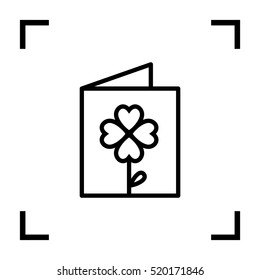 a greeting card  isolated single linear icon for websites and mobile minimalistic flat design.