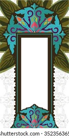 Greeting card, Kazakh ornament, invitation card