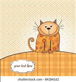 greeting card with kitten