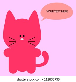 Greeting card with kitty