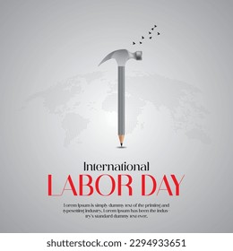 Greeting card for Labor Day or International Workers.