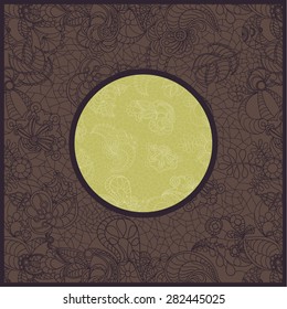 greeting card with lace  