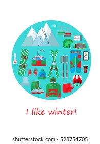 Greeting Card I like winter!