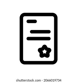 Icono de línea de tarjeta de felicitación con trazos editables