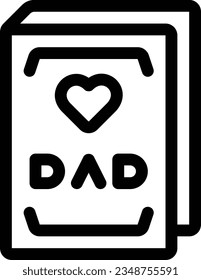 Icono de línea de tarjeta de felicitación - Icono único, vector
