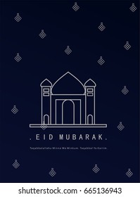 Greeting card Line Mosque