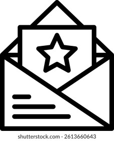 Greeting Card Line Vector Icon Design