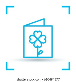 a greeting card  line vector icon
