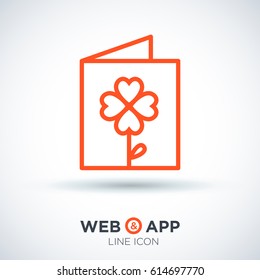 a greeting card  line vector icon