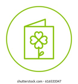 a greeting card  line vector icon