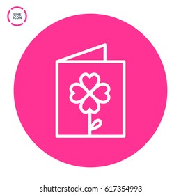 a greeting card  line vector icon