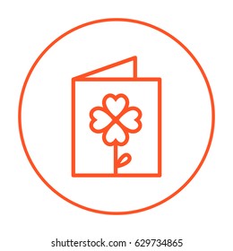 a greeting card  line vector icon