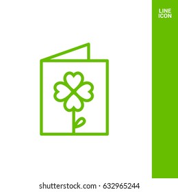 a greeting card  line vector icon