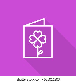 a greeting card  line vector icon