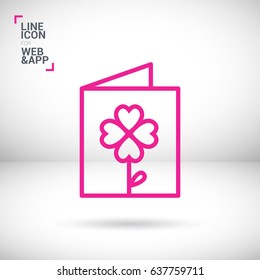 a greeting card  line vector icon