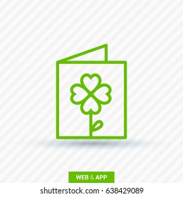 a greeting card  line vector icon