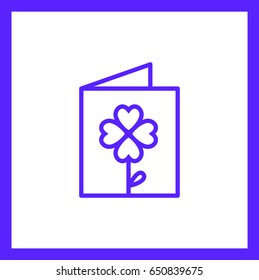 a greeting card  line vector icon