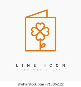 a greeting card  line vector icon