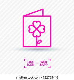 a greeting card  line vector icon