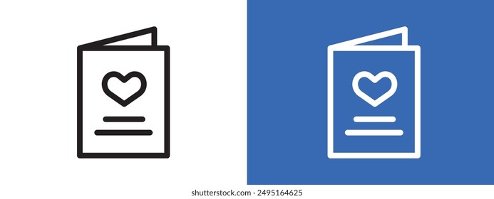 Greeting card logo sign set vector outline