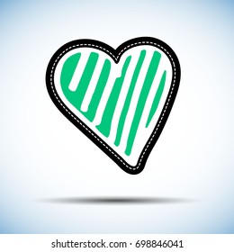 Greeting card for lovers with hearts, vector texture. Vivid card for Valentine's Day