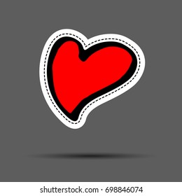 Greeting card for lovers with hearts, vector texture. Vivid card for Valentine's Day