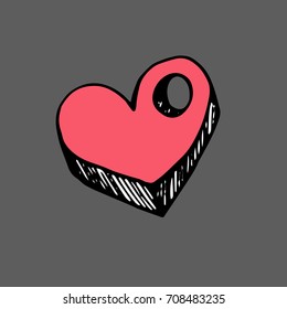 Greeting card for lovers with hearts, vector texture. Vivid card for Valentine's Day