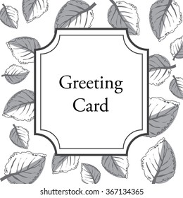 Greeting Card made of Hand Drawn Flowers