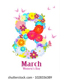 Greeting card with March 8