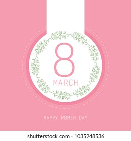 Greeting card with March 8