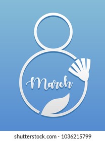 Tarjeta de saludo con 8 de marzo