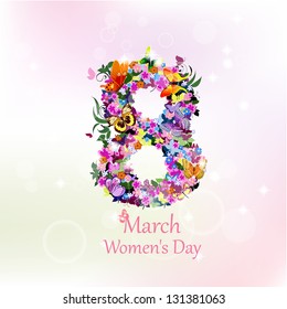 Greeting card with March 8