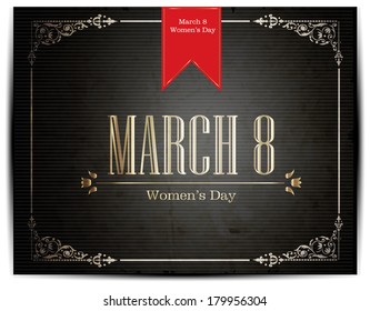 Greeting card with March 8