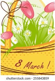 Greeting card with March 8