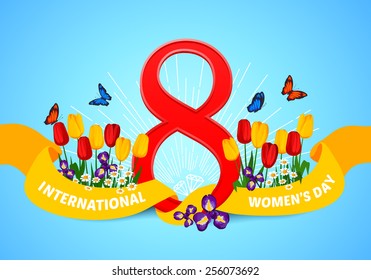 Greeting card with March 8