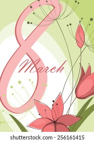 Greeting card with March 8