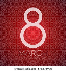 Greeting card with March 8